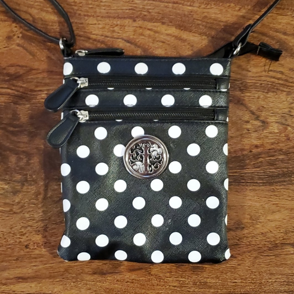 Polka Dot Shoulder Cross Body Purse